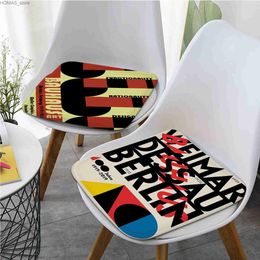 Cushion/Decorative Pillow Bauhaus Modern Geometric Abstract Lines Tie Rope Dining Chair Cushion Circular Decoration Seat For Office Desk Stool Seat Mat Y240401