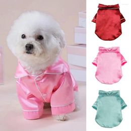 Dog Apparel Two-Legged Pet Pyjamas Snap Button Closing Soft Touch Jumpsuit Breathable Sleepwear Onesie With Leg Wearable Design