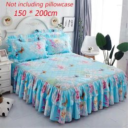Bed Skirt 2024 150 200cm Thickened Quilted Single Piece Double-layer Lace Cover Floral Printed