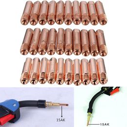 Soldering Tools 10Pcs 0.8/1.0/1.2mm MB-15AK MIG/MAG M6 Welding Torch Tips Holder Gas Nozzle Power Tool Workshop Equipment Parts