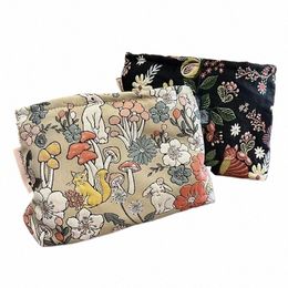 new Fi Embroidered Jacquard Clutch Makeup Bag Cosmetic Bag Travel Toiletry Skincare Products Organiser Pouch Makeup Neceser D73Y#