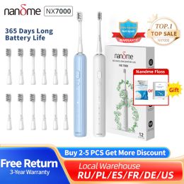 Toothbrush Nandme NX7000 Smart Sonic Electric Toothbrush Ultrasound IPX7 Rechargeable Tooth Brush 5 Mode Smart Time Whitener Teethbrush