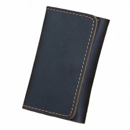 handmade Vintage Genuine Leather Men Wallet Men Purse Cowhide Leather Short Card Wallet For Male Mey Clips Mey Bags O4cu#