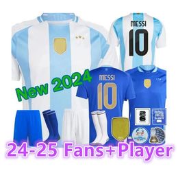 MESSI ArgENtiNA Soccer Jersey 2024 Copa America Cup Camiseta Kids Kit 25 National 24/25 Home Away Women Football Shirt Player DI MARIA LAUTARO MARTINEZ Plus Size 4XL66