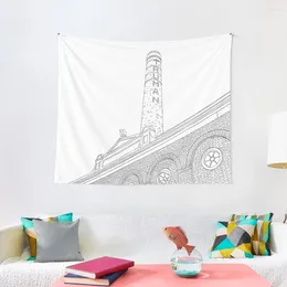 Tapestries London Truman Chimney - Line Art Tapestry Cute Room Things Wallpaper Bedroom