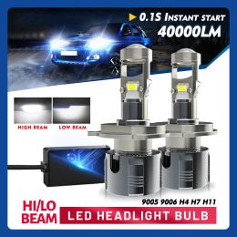 H4 LED Headlight Bulbs Canbus Mini Projector Lens 200W High Low Beam 6500K Turbo LHD RHD 9005 9006 H7 H11 Auto LED Lamp 12V 24V