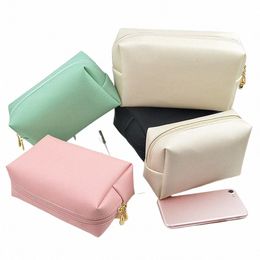 solid Colour Fi Cute Travel Makeup Bag Cosmetic Pouch for Teens Girls Women Toiletry Storage Organiser O51K#