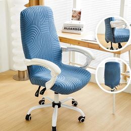 Chair Covers Jacquard Spandex Office Cover Anti-dirty Computer Desk Armchair Slipcovers Dust-proof Rotating Gaming Protector SML