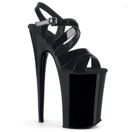 Dress Shoes Sexy Women Pumps Ultra 23cm PeepToe Platform Gladiator Stiletto High Heels Pole Dance Buckle Strap Sandals