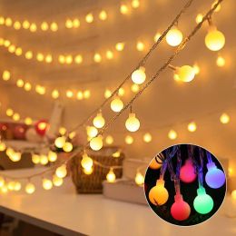 LED GLOBE BALL Lights Bateria Bateria Zasilanie Oświetlenie Twinkle Świąteczne przyjęcie weselne wystrój Wodoodporne girlandowe światła sznurkowe