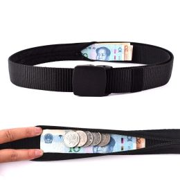 New Outdoor Cash Anti Theft Belt Women Portable Hidden Money Strap Width 3.2cm Belt Wallet Waist Pack Men Secret Hiding Belts