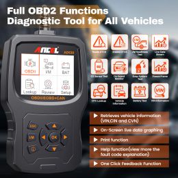 2023 ANCEL AD530 Automotive OBD2 Scanner Professional Code Reader Battery Tester Cheque Engine OBD 2 Car Diagnostic Scan Tool