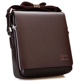 Arrived Luxury Brand Mens Messenger Bag Vintage PU Leather Shoulder Handsome Crossbody Handbags 240322