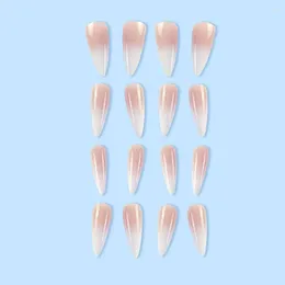 False Nails Long Length Drop-shaped Fake Waterproof Cusp Head Wearable Manicure Nail Tips Full Cover Girl