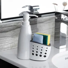 Liquid Soap Dispenser Home Necessities Bathroom Storage Rack Detergent Bottle Box With Drain Plate