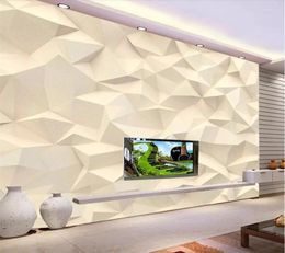 Wallpapers Wellyu Custom Wallpaper Papel De Parede Modern Stylish Abstract Triangles Background Wall Mural