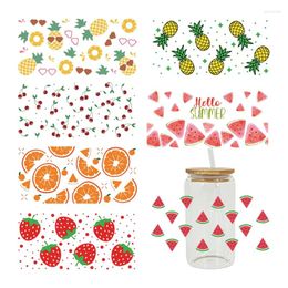 Window Stickers Cartoon Fruit UV DTF Transfer Sticker For Wraps Cup DIY Waterproof Custom Decals High Temperature Resistance D6816