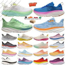 2024 New clifton 9 bondi 8 running shoes for men women kawana mafate elevon Luxury designer sneakers triple black white pink mens womens outdoor sports trainers