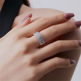 2.5mm diamond rings for women wedding engagement 925 sterling silver designer ring woman 5A zirconia luxury jewelry casual daily outfit girlfirend gift box size 5-9