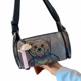 ita Bag Women Rhineste Bear Shoulder Bags Latest Fiable Wide Strap Small Bost Pillow Unique Design Ladies Side Bags 86Aj#