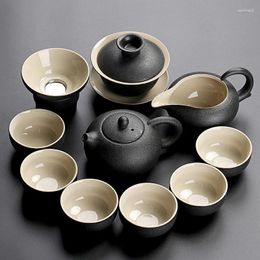 Teaware Sets LUWU Black Crockery Ceramic Teapot Tea Cup Chinese Drinkware