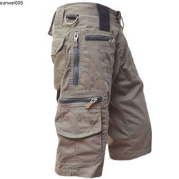 Designer Shorts Are Selling Well. Capris Mens Loose Straight Summer Large Trend Casual Pants Multi Bag Cotton Tooling Shorts