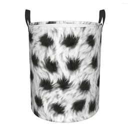 Laundry Bags Basket Cruella Animal Texture Cloth Folding Dirty Clothes Toys Storage Bucket Household