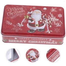 Storage Bottles Biscuit Box Cookie Christmas Tin Boxes With Lids Dining Table Decor Candy Case Container