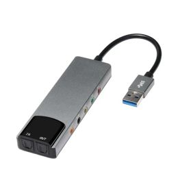 Laptop Desktop Computer Sound Card 5.1 Channel USB Cable Fibre Optic Sound Card Voice Chat Game Live Streaming