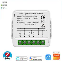 Tuya Curtain Switch For ZigBee/WIFI Smart Curtain Switch Module For Roller Blinds Shutter Smart Life Works With Alexa/APP