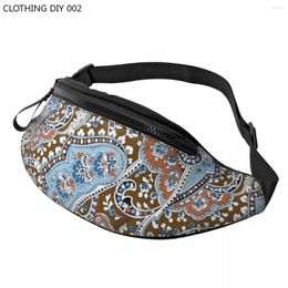 Waist Bags Fashion Paisley Style Elements Fanny Pack Men Women Floral Art Crossbody Bag For Travel Cycling Phone Money Pouch