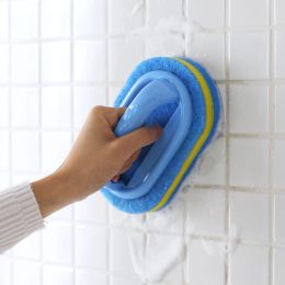 Sponge Cleaning Brush Handle Tiles Brush Kitchen Bathroom Stove Bathtub Sink Cleaning Wash Dish Pot Cleaning Brush Clean Tools