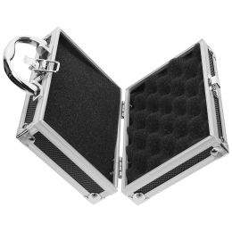 Aluminum Case 7Inch Lock Metal Briefcase Ripple Foam Hard Aluminum Carrying Case Men Universal Portable Tool Case Laptop Luggage