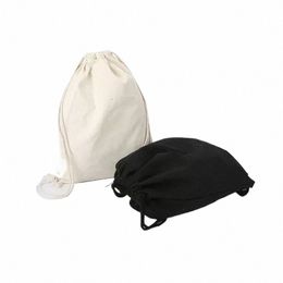 canvas Bag Shoulders Drawstring Bundle Pockets Custom Shop Student Backpack Bag Cott Pouch for Gym Traveling Storage Bag j9kI#