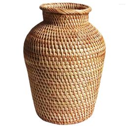 Vases Dining Table Rattan Vase Decoration Flowers Centerpieces Bamboo Baskets Fresh Bouquets