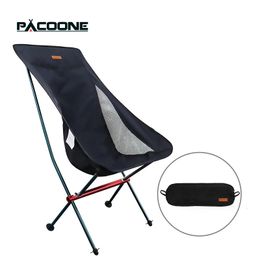 PACOONE Outdoor Portable Camping Chair Oxford Cloth Folding Lengthen Seat for Fishing BBQ Picnic Beach Ultralight Chairs 240327