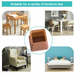 16PCS Silicone Table Chair Leg Cap Pad Furniture Non-slip Table Feet Cover Bottom Cover Pads Wood Floor Protector