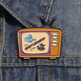 Brooches Broches Vintage Cute Animated Small TV Alloy Women's Brooch Creative Cartoon Metal Badge Lapel Pins For Women