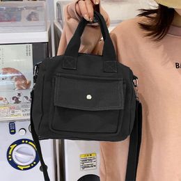 Evening Bags Small Canvas Handbags For Women Casual Design Crossbody Cute Mini Tote Female Ladies Messenger Black/White/Blue Color