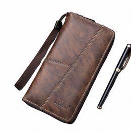 foreign Trade Hot Men's Wallet Lg Simple Atmosphere Wallet New Multi-card Wallet Zipper Large Capacity Card Bag Male o48x#