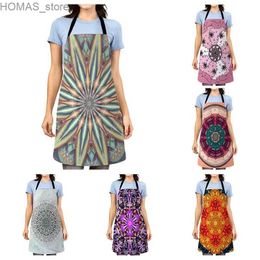 Aprons Mandala Aesthetic Women kitchen apron original Children Waterproof girl custom man waiter work apron oil proof vintage Persia Y240401VQO3