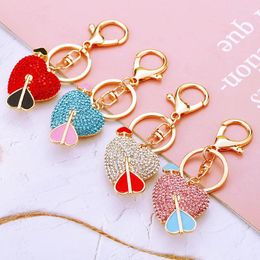 Keychains Creative Love Alloy Bag Keyring Pendant With One Arrow Through Heart For Male And Female Lovers Keychain Gift