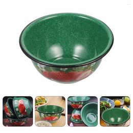Bowls Enamel Bowl Soup Storage Decorative Basin Mixing Lard Enamelled Vintage Vegetable Salad Enamelware Pasta Noodles