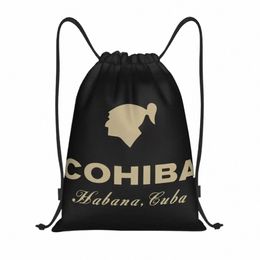 custom Cuban Cigars Cohiba Drawstring Bag for Training Yoga Backpacks Men Women Sports Gym Sackpack n9PA#
