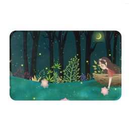 Carpets Landscape Painting Cute Cartoon Doormat Rug Carpet Mat Footpad Bath Polyester Anti-slip Balcony Toilet Washable 50X80CM