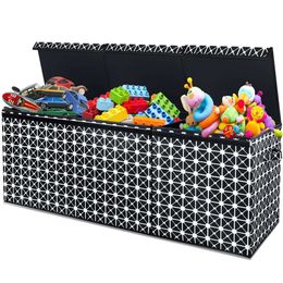 Home Large Children's with Flip, Foldable Toy Box Chest Storage Box, Suitable for Boys and Girls, Playroom, Bedroom, Daycare, Closet, 40 14.2 16.5 Inches