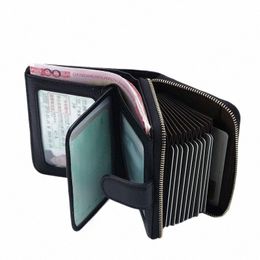 rfid Card Holder Wallet Women Men Luxury Leather Busin ID Credit Card Holder Ladies Hasp Zipper Wallet Driver License Holder 95AE#