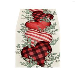 Table Cloth Delicate Love Valentine Day Cover Linen Printed Party Flag Garland With Lights 6 Ft