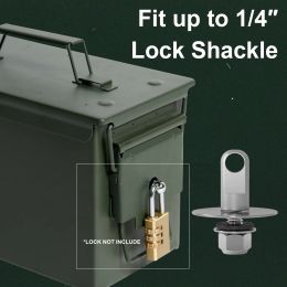 Ammo Can Box Lock Hardware Kit Steel for 50 Cal Fat 50 30 Cal Metal Ammo Case Lock Hardware Screw Sets for Money Bullet Safe Box