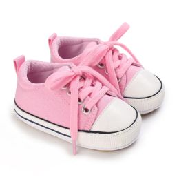 5-Colors Classic Baby Shoes Boys Baby Girls Casual Canvas Sneakers Lace Up Infant Toddler Rubber Anti-slip Newborn Baby Shoes
